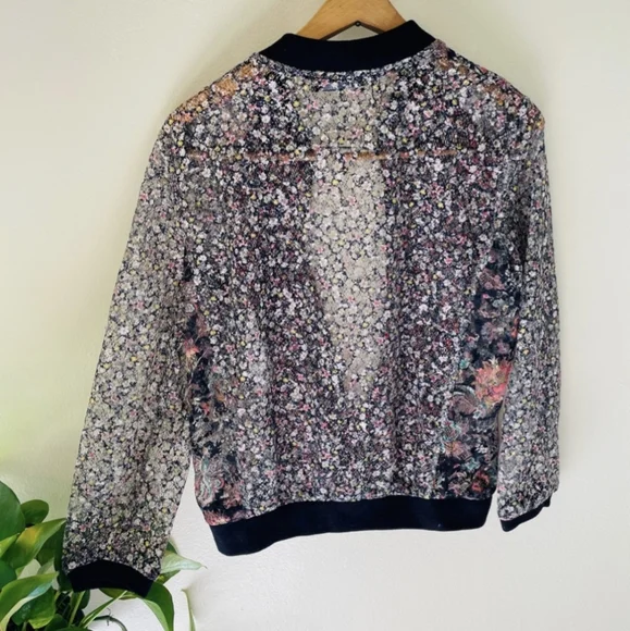 Zara Multicolor Bomber Jacket - Picture 4 of 8